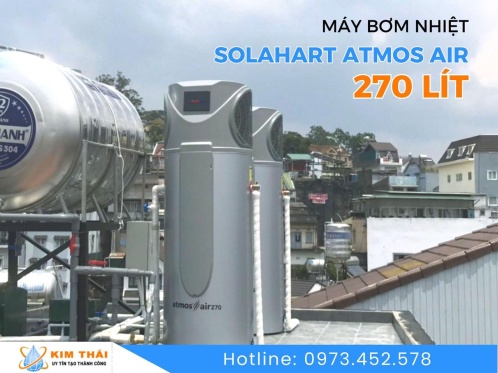 Công Trình Máy Bơm Nhiệt Solahart Atmos Air 270L Tại Đà Lạt