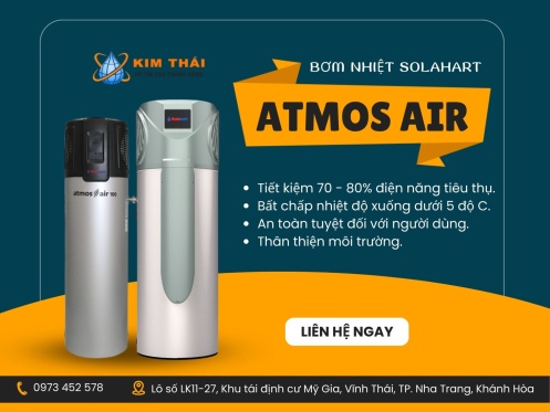 Máy Bơm Nhiệt Solahart Atmos Air - Giải Pháp Cung Cấp Nước Nóng Đà Lạt Hiệu Quả, Tiết Kiệm Nhất