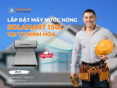 Lắp Đặt Máy Nước Nóng Năng Lượng Mặt Trời Solahart 150L Tại TX.Ninh Hòa, Khánh Hòa