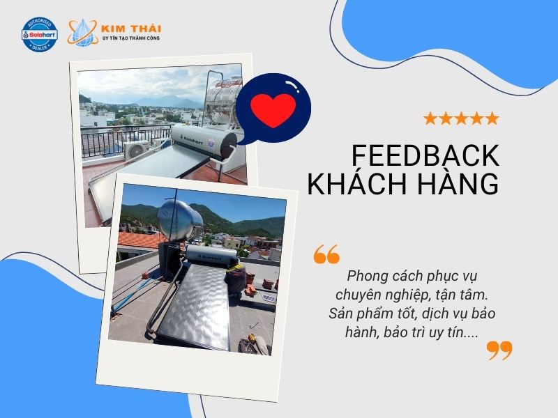 cam nhan khach hang khi su dung may nuoc nong uy tin kim thai solahart khanh hoa