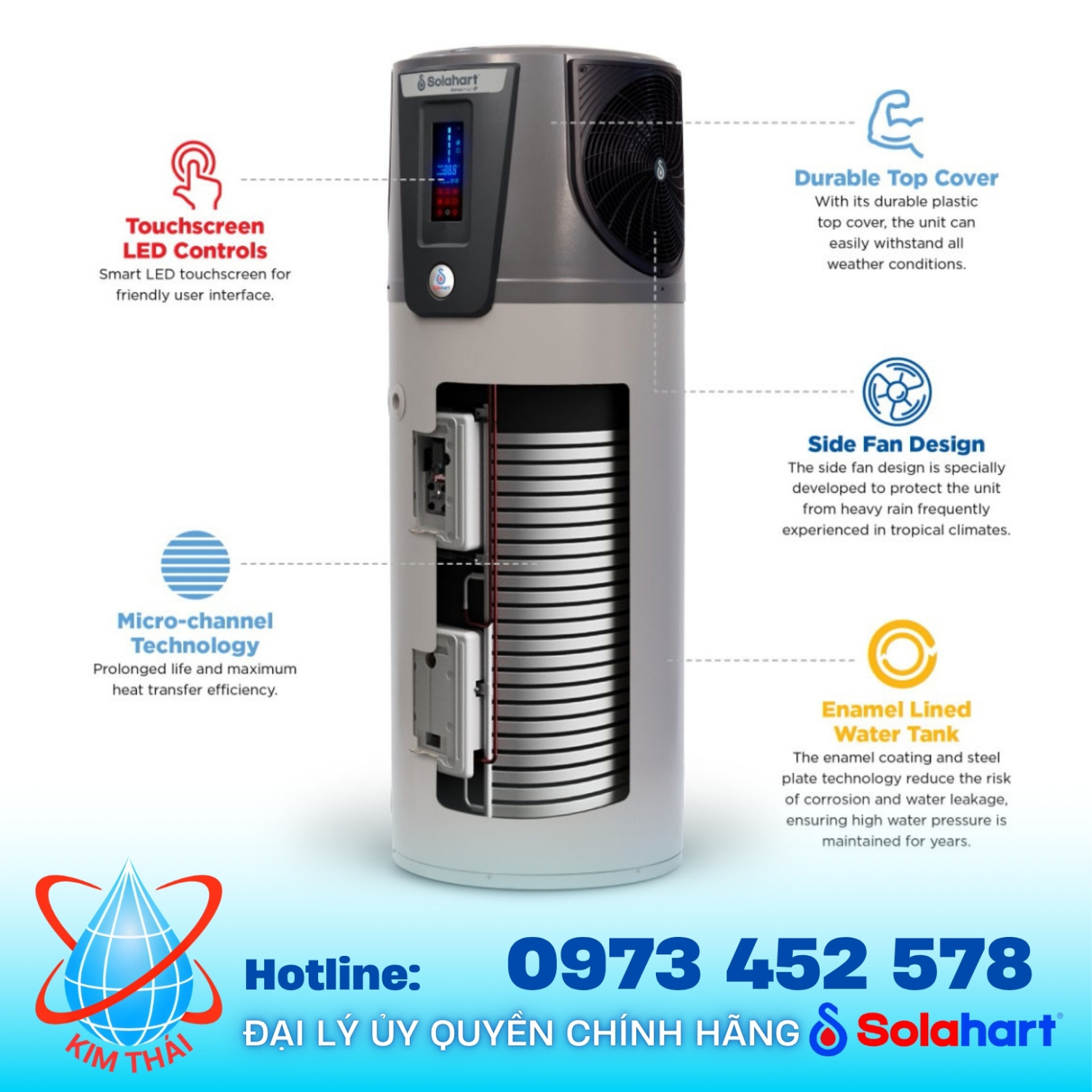 MÁY NƯỚC NÓNG BƠM NHIỆT SOLAHART ATMOS FROST 270L